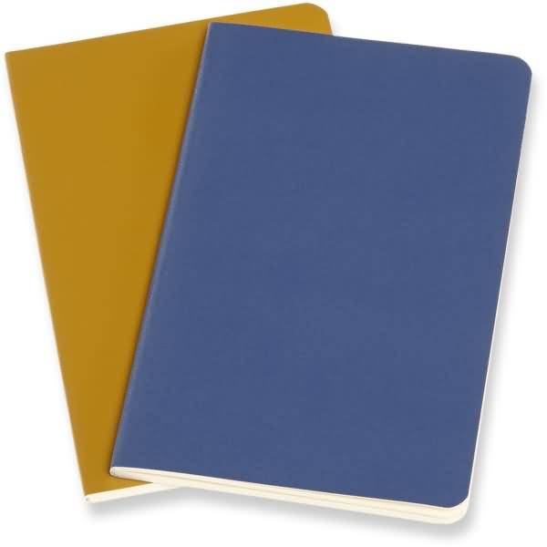 Notizheft Volant Pocket A6 liniert Softcover VE=2 Stück vergissmeinnichtblau/bernsteingelb