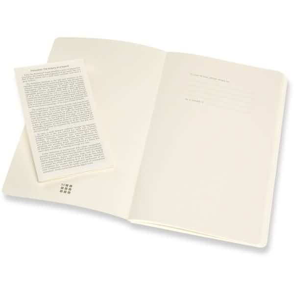 Notizheft Volant Large A5 blanko Softcover VE=2 Stück vergissmeinnichtblau/bernsteingelb