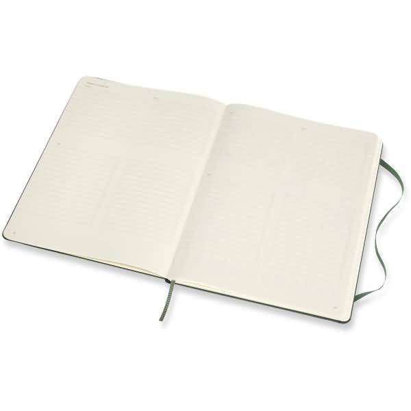 Professionelles Notizbuch XL 19x25cm Hardcover 96 Blatt waldgrün