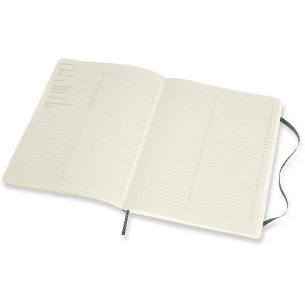 Professionelles Notizbuch XL 19x25cm Softcover 96 Blatt waldgrün
