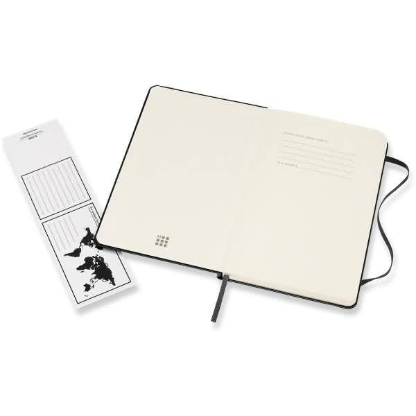 Notizbuch Medium 11,5x18cm blanko Hardcover 104 Blatt schwarz