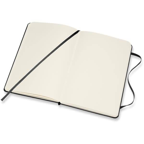 Notizbuch Medium 11,5x18cm blanko Hardcover 104 Blatt schwarz