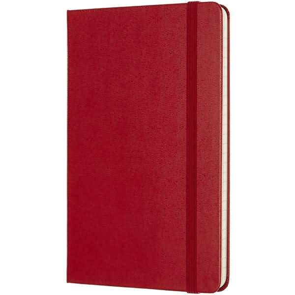 Notizbuch Medium 11,5x18cm liniert Hardcover 104 Blatt scharlachrot