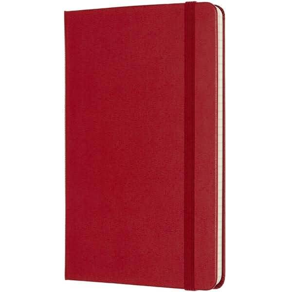 Notizbuch Medium 11,5x18cm kariert Hardcover 104 Blatt scharlachrot