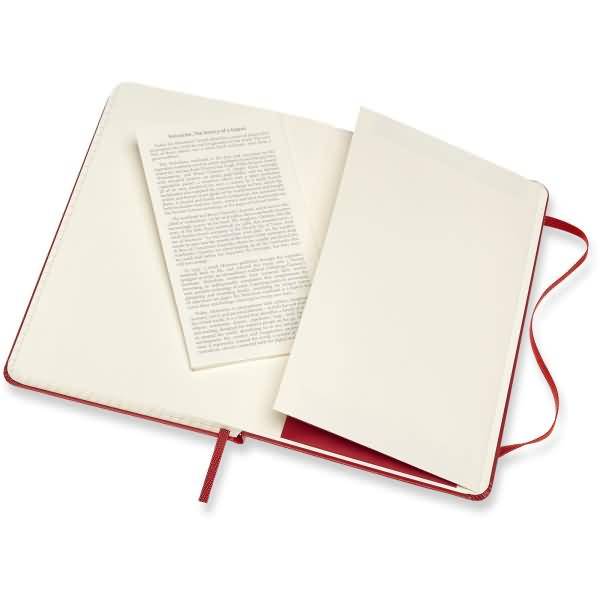 Notizbuch Medium 11,5x18cm kariert Hardcover 104 Blatt scharlachrot