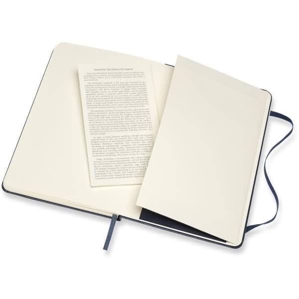 Notizbuch Medium 11,5x18cm liniert Hardcover 104 Blatt saphir