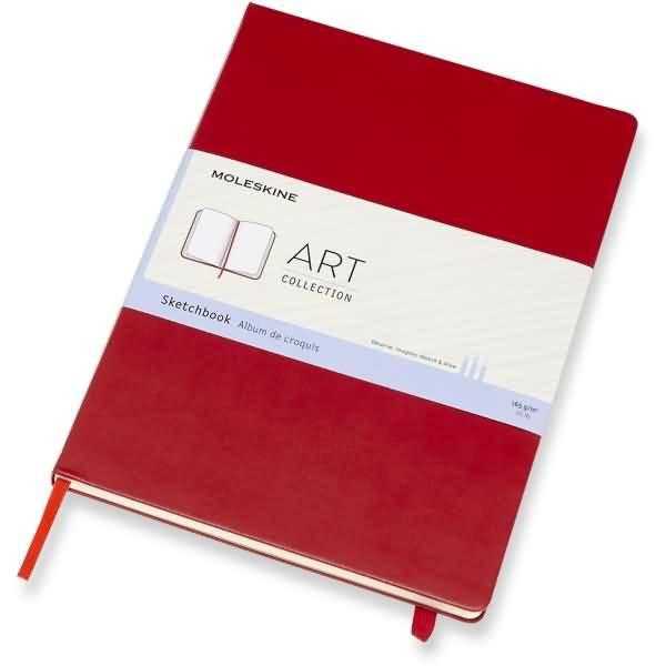 Skizzenbuch A4 165g/qm 48 Blatt Hardcover rot