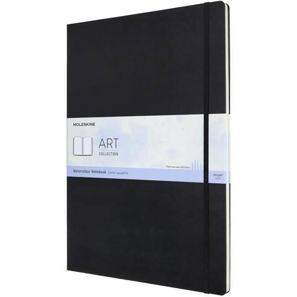 Aquarell-Notizbuch A3 200g/qm 30 Blatt Hardcover schwarz