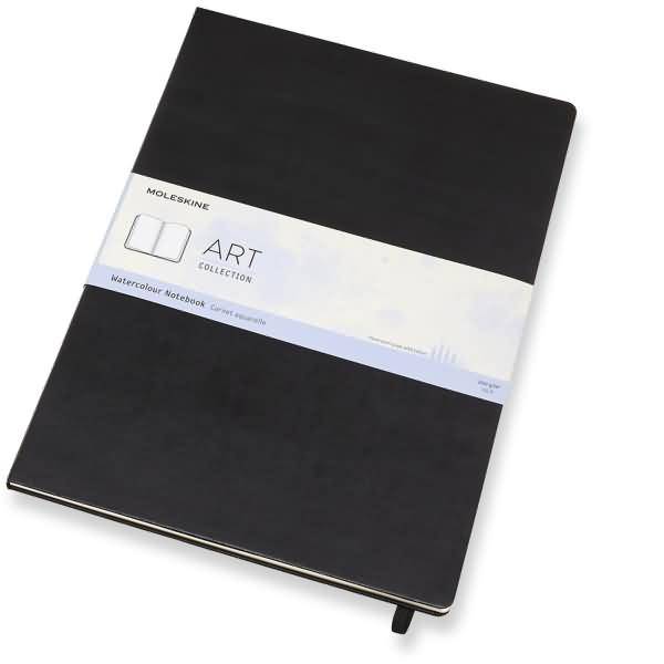 Aquarell-Notizbuch A3 200g/qm 30 Blatt Hardcover schwarz