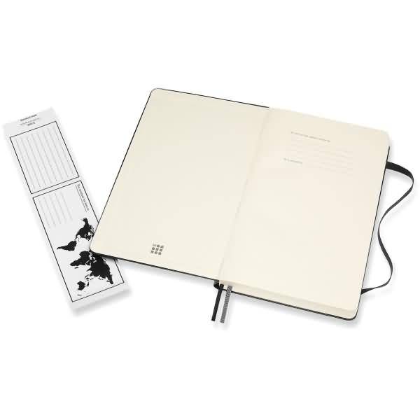 Notizbuch Large A5 blanko 200 Blatt Hardcover schwarz