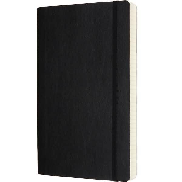 Notizbuch Large A5 kariert 200 Blatt Softcover schwarz