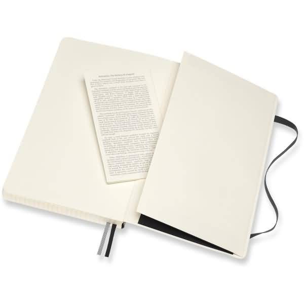 Notizbuch Large A5 kariert 200 Blatt Softcover schwarz