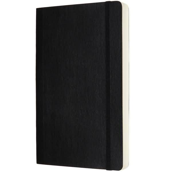 Notizbuch Large A5 blanko 200 Blatt Softcover schwarz