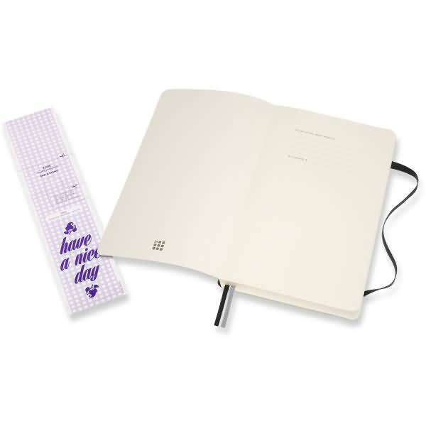 Notizbuch Large A5 blanko 200 Blatt Softcover schwarz