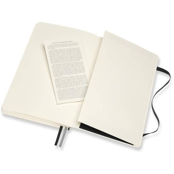 Notizbuch Large A5 blanko 200 Blatt Softcover schwarz