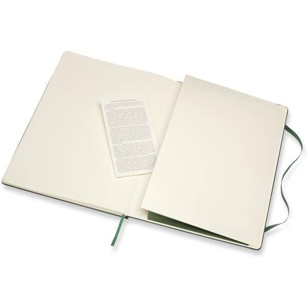 Notizbuch XL 19x25cm kariert Hardcover 96 Blatt myrtengrün