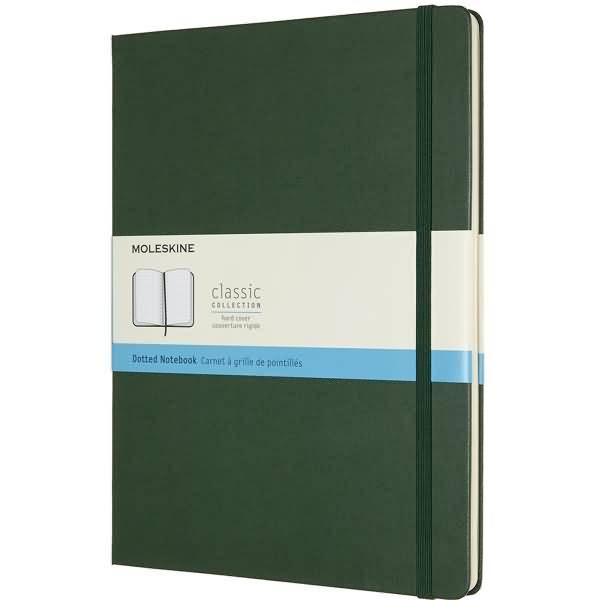 Notizbuch XL 19x25cm Punktraster Hardcover 96 Blatt myrtengrün