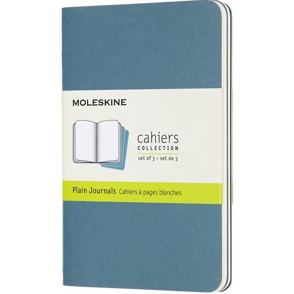 Notizheft Cahier Pocket A6 blanko Kartoneinband VE=3 Stück lebhaftes blau