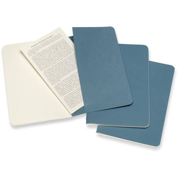 Notizheft Cahier Pocket A6 blanko Kartoneinband VE=3 Stück lebhaftes blau