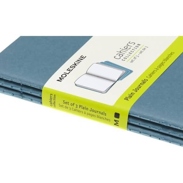 Notizheft Cahier Pocket A6 blanko Kartoneinband VE=3 Stück lebhaftes blau