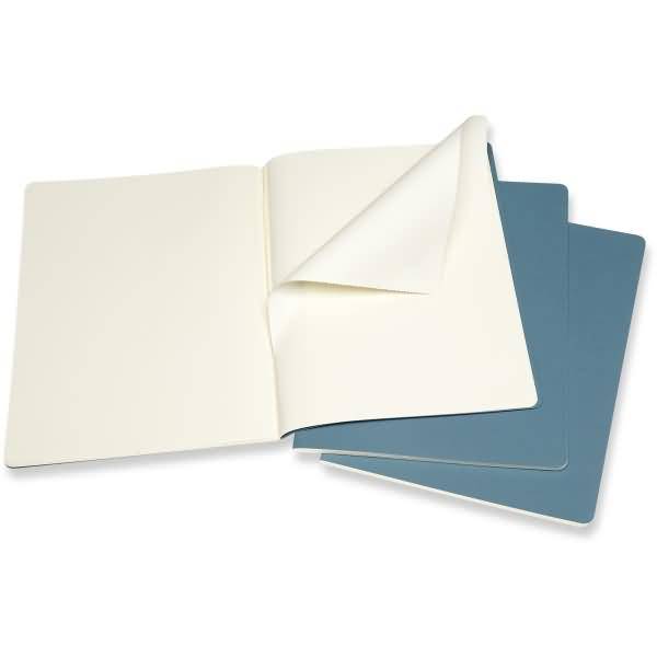 Notizheft Cahier XL 19x25cm blanko Kartoneinband VE=3 Stück lebhaftes blau