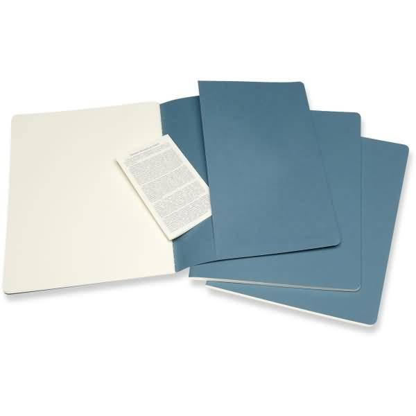 Notizheft Cahier XL 19x25cm blanko Kartoneinband VE=3 Stück lebhaftes blau