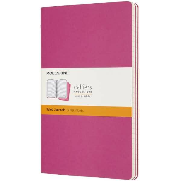 Notizheft Cahier Large A5 liniert Kartoneinband VE=3 Stück kinetisches pink