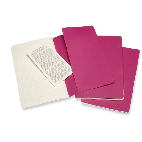 Notizheft Cahier Large A5 liniert Kartoneinband VE=3 Stück kinetisches pink