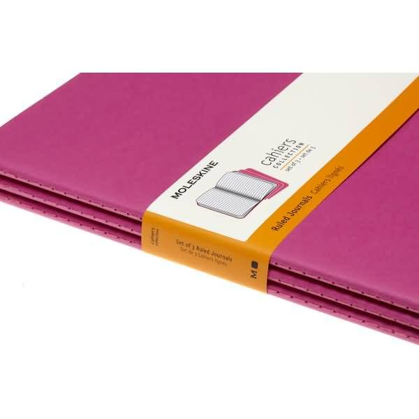 Notizheft Cahier XL 19x25cm liniert Kartoneinband VE=3 Stück kinetisches pink