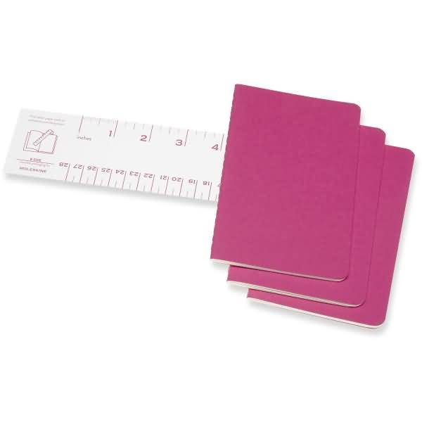 Notizheft Cahier Pocket A6 blanko Kartoneinband VE=3 Stück kinetisches pink