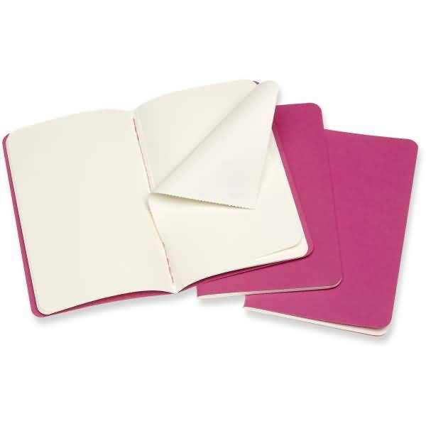 Notizheft Cahier Pocket A6 blanko Kartoneinband VE=3 Stück kinetisches pink