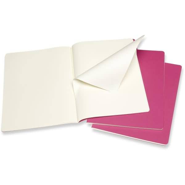 Notizheft Cahier XL 19x25cm blanko Kartoneinband VE=3 Stück kinetisches pink