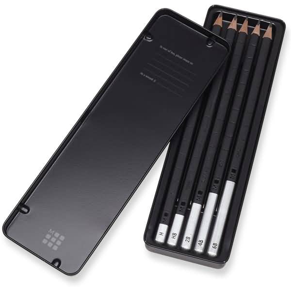 Zeichenstift-Set 6B/4B/2B/HB/H VE=5 Stück