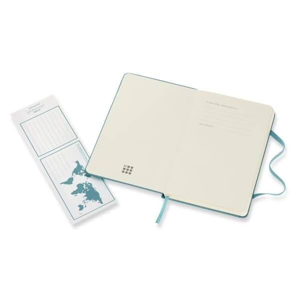 Notizbuch Pocket A6 liniert Hardcover 96 Blatt riffblau