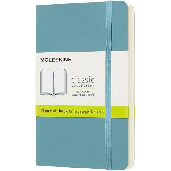 Notizbuch Pocket A6 blanko Softcover riffblau