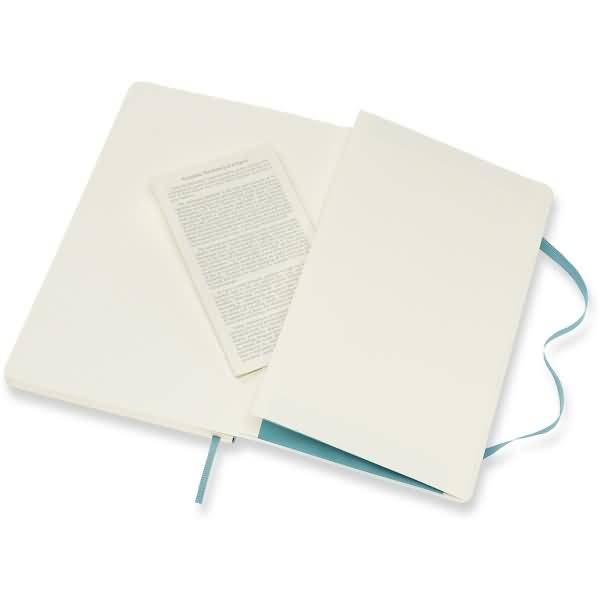 Notizbuch Large A5 blanko Softcover riffblau