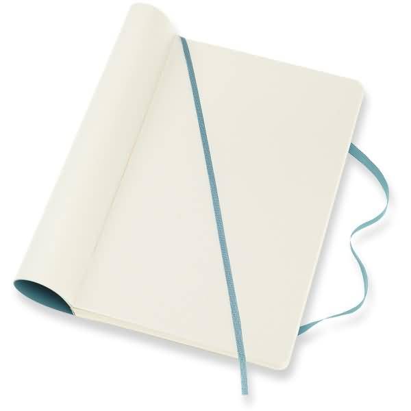 Notizbuch Large A5 blanko Softcover riffblau