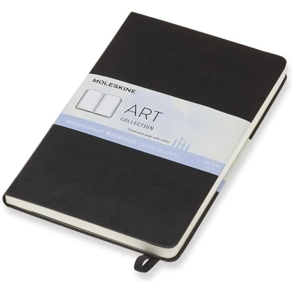 Aquarell-Notizbuch Large A5 200g/qm 36 Blatt Hardcover schwarz