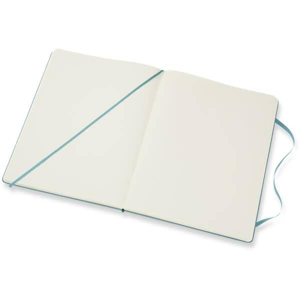 Notizbuch XL 19x25cm blanko Hardcover 96 Blatt riffblau