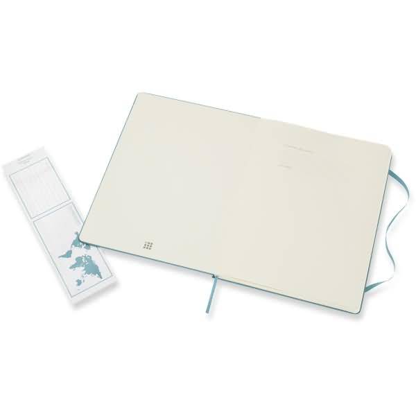 Notizbuch XL 19x25cm blanko Hardcover 96 Blatt riffblau