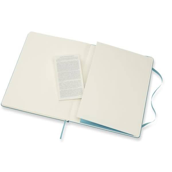 Notizbuch XL 19x25cm blanko Hardcover 96 Blatt riffblau