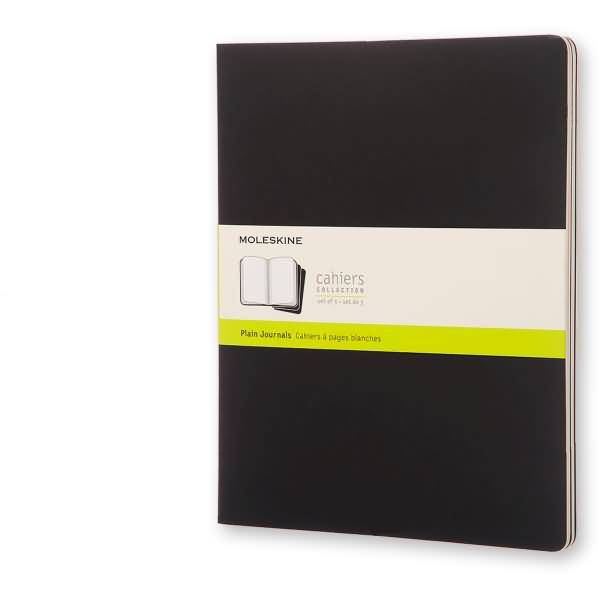Notizheft Cahier XXL 21,59x27,94cm blanko Kartoneinband VE=3 Stück schwarz