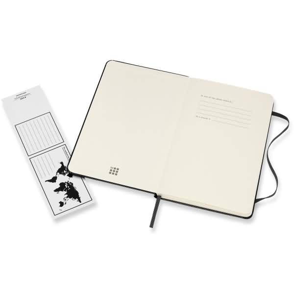 Notizbuch Medium 11,5x18cm liniert Hardcover 104 Blatt schwarz