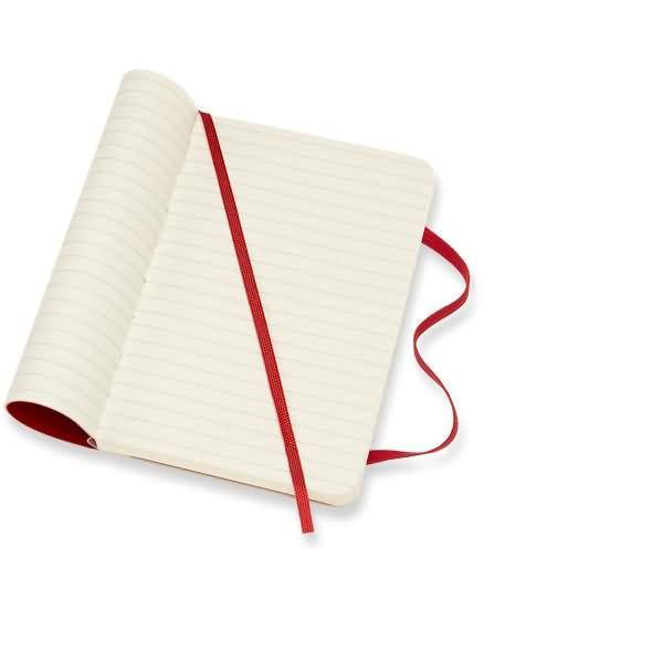 Notizbuch Pocket A6 liniert Softcover scharlachrot