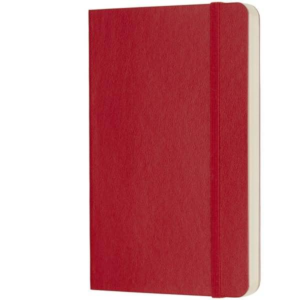 Notizbuch Pocket A6 blanko Softcover scharlachrot