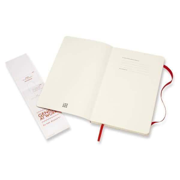 Notizbuch Large A5 kariert Softcover scharlachrot