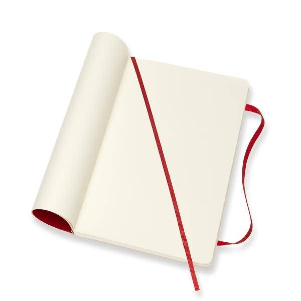 Notizbuch Large A5 blanko Softcover scharlachrot