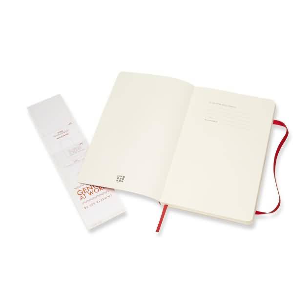 Notizbuch Large A5 blanko Softcover scharlachrot