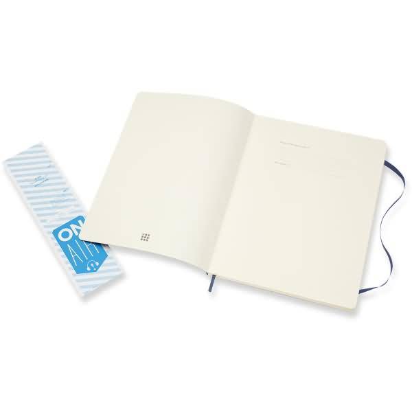 Notizbuch XL 19x25cm blanko Softcover saphir