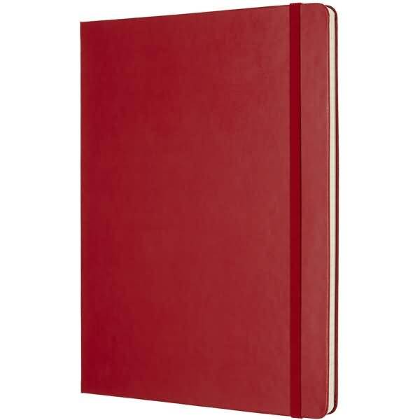 Notizbuch XL 19x25cm liniert Hardcover 96 Blatt scharlachrot